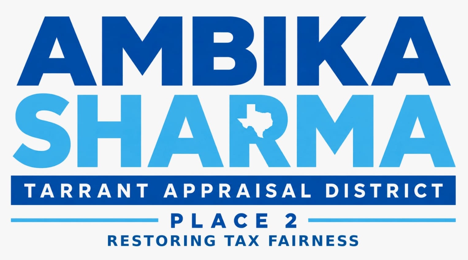 Ambika Sharma for TAD Place 2, campaign logo